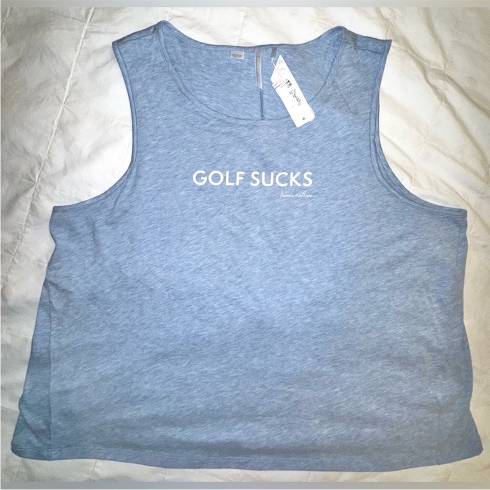 NWOT TRAVIS MATHEW Women’s Tank - XL - “GOLF SUCKS”